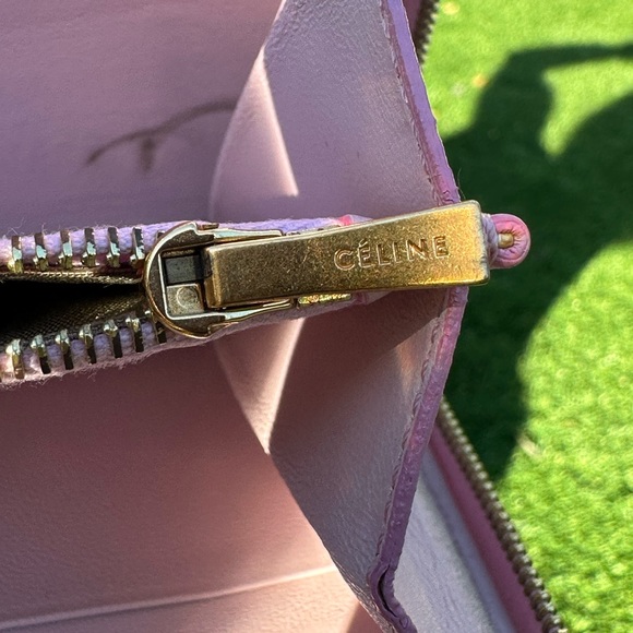 BEAUTIFUL CELINE PINK AND ORANGE TWO TONED LONG WALLET - Picture 4 of 6